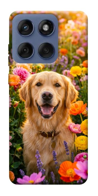 Чехол itsPrint Flowery labrador для Motorola Edge 60 Fusion, песики, купить оптом с доставкой
