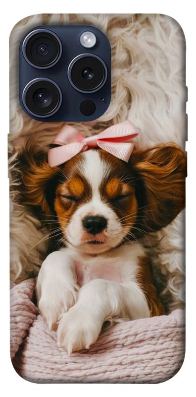 Чохол itsPrint Sleepy spaniel для Apple iPhone 15 Pro (6.1"), песики, купити оптом з доставкою