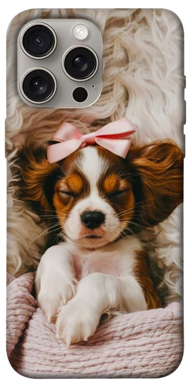 Чохол itsPrint Sleepy spaniel для Apple iPhone 15 Pro Max (6.7"), песики, купити оптом з доставкою