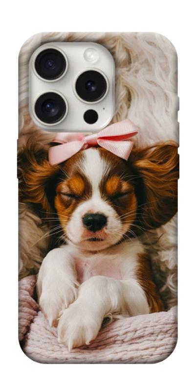 Чохол itsPrint Sleepy spaniel для Apple iPhone 16 Pro (6.3"), песики, купити оптом з доставкою