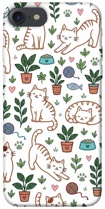 Чехол itsPrint Cats pattern для Apple iPhone 7 / 8 (4.7"), паттерн, купить оптом с доставкой
