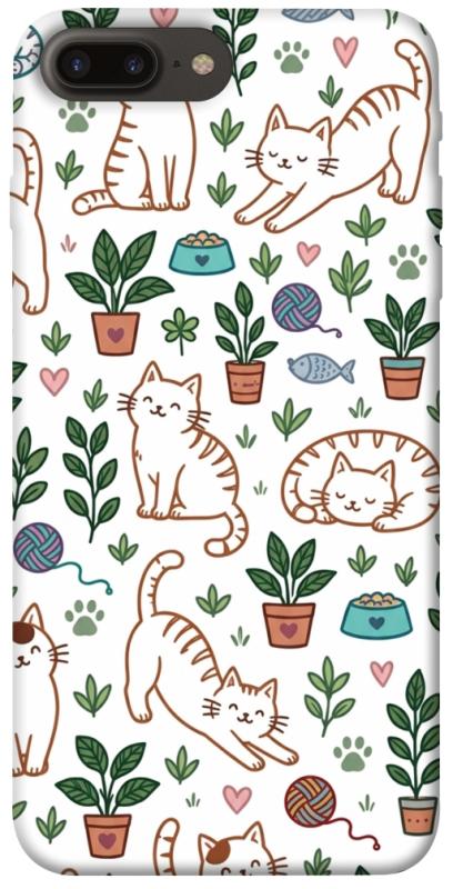 Чехол itsPrint Cats pattern для Apple iPhone 7 plus / 8 plus (5.5"), паттерн, купить оптом с доставкой
