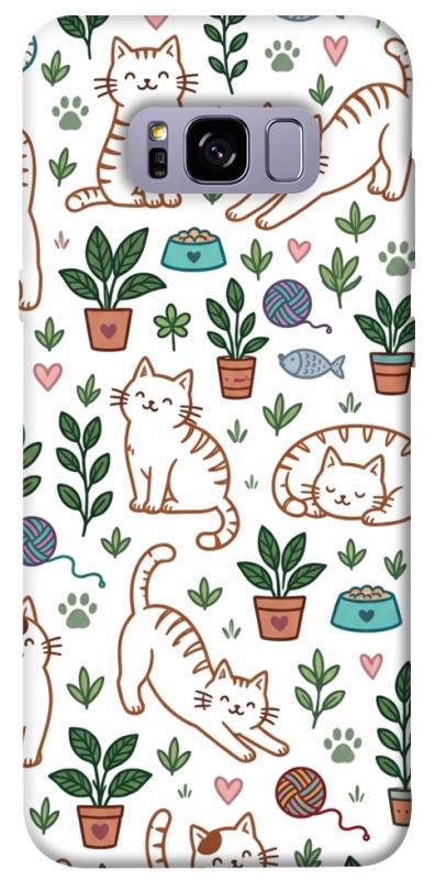 Чехол itsPrint Cats pattern для Samsung G955 Galaxy S8 Plus, паттерн, купить оптом с доставкой
