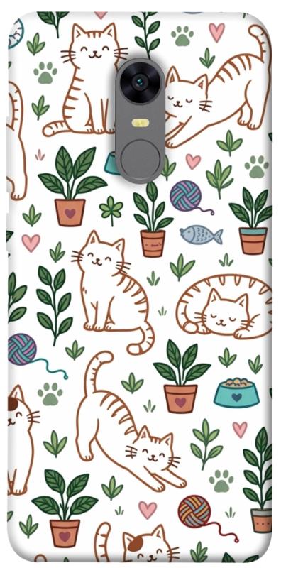 Чехол itsPrint Cats pattern для Xiaomi Redmi 5 Plus / Redmi Note 5 (Single Camera), паттерн, купить оптом с доставкой