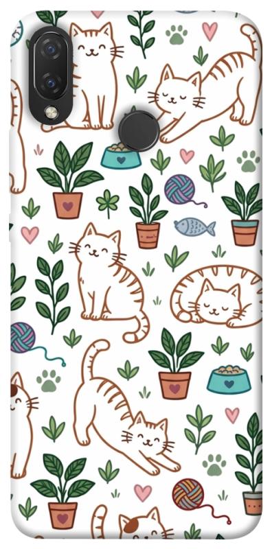 Чехол itsPrint Cats pattern для Huawei P Smart+ (nova 3i), паттерн, купить оптом с доставкой