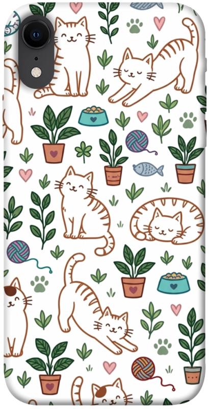 Чехол itsPrint Cats pattern для Apple iPhone XR (6.1"), паттерн, купить оптом с доставкой
