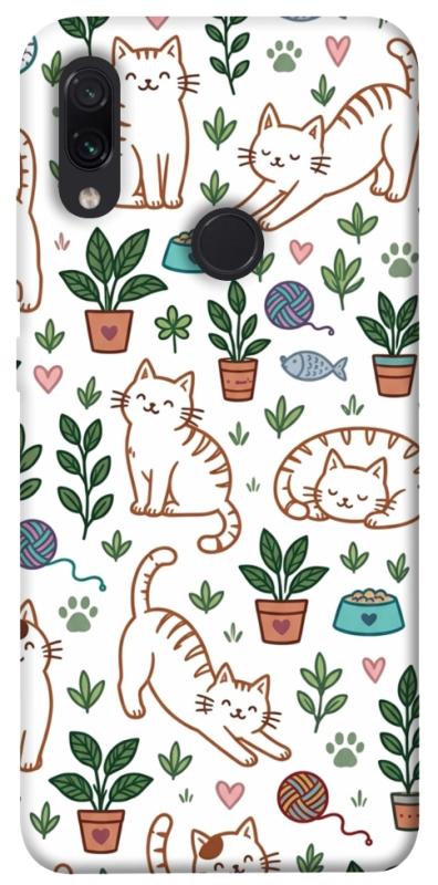 Чехол itsPrint Cats pattern для Xiaomi Redmi Note 7 / Note 7 Pro / Note 7s, паттерн, купить оптом с доставкой