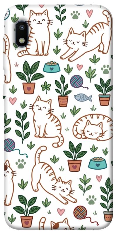 Чехол itsPrint Cats pattern для Samsung Galaxy A10 (A105F), паттерн, купить оптом с доставкой