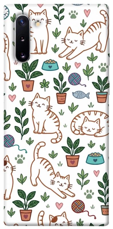 Чехол itsPrint Cats pattern для Samsung Galaxy Note 10, паттерн, купить оптом с доставкой