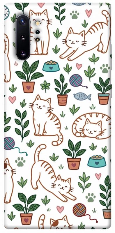 Чехол itsPrint Cats pattern для Samsung Galaxy Note 10 Plus, паттерн, купить оптом с доставкой