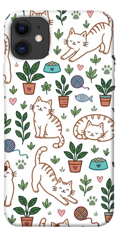 Чехол itsPrint Cats pattern для Apple iPhone 11 (6.1"), паттерн, купить оптом с доставкой