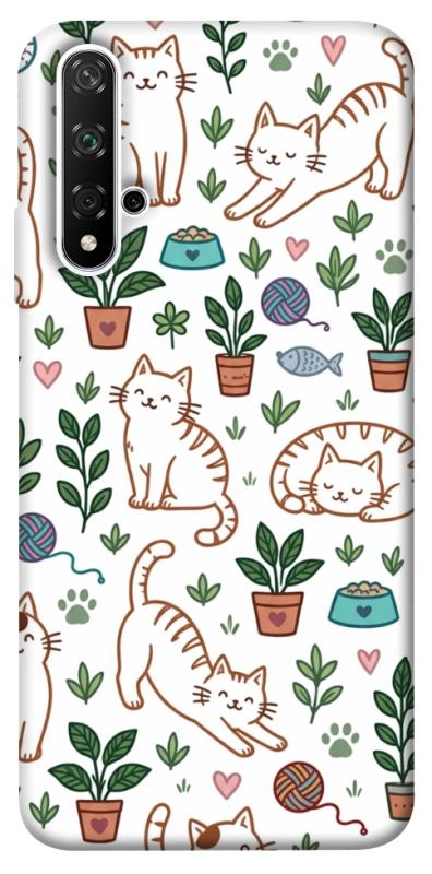 Чохол itsPrint Cats pattern для Huawei Honor 20 / Nova 5T, паттерн, купити оптом з доставкою