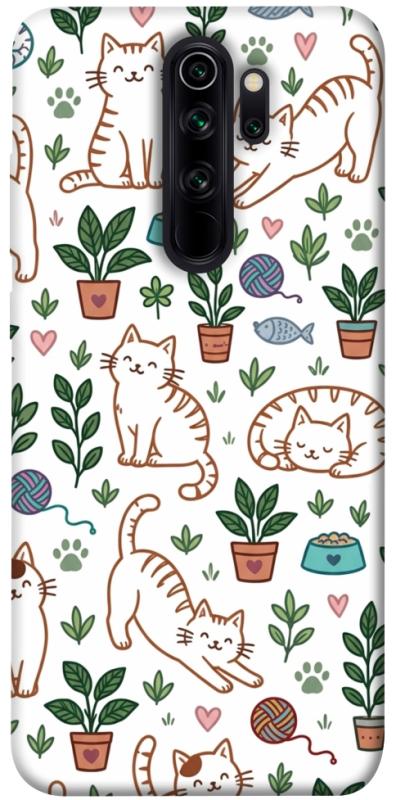 Чехол itsPrint Cats pattern для Xiaomi Redmi Note 8 Pro, паттерн, купить оптом с доставкой