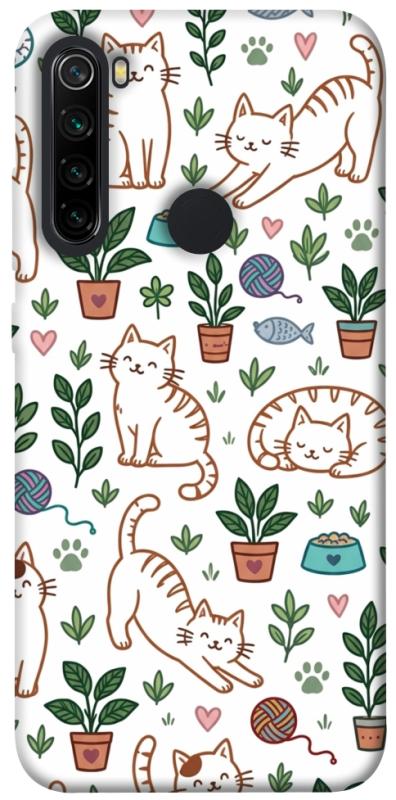 Чехол itsPrint Cats pattern для Xiaomi Redmi Note 8, паттерн, купить оптом с доставкой