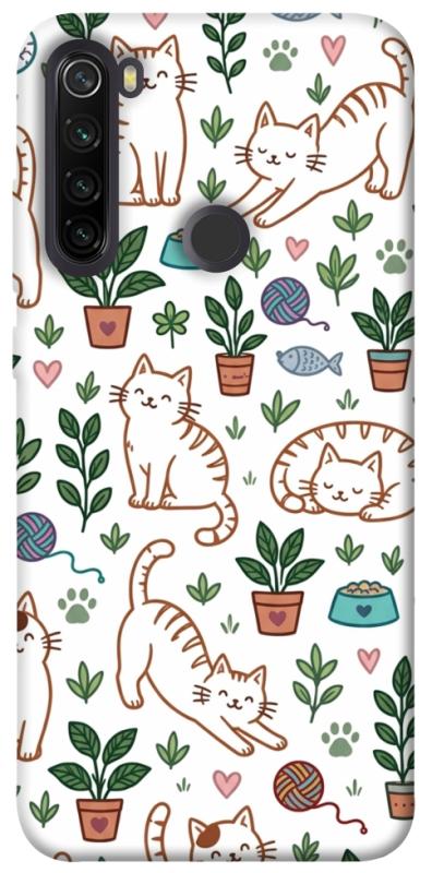 Чехол itsPrint Cats pattern для Xiaomi Redmi Note 8T, паттерн, купить оптом с доставкой