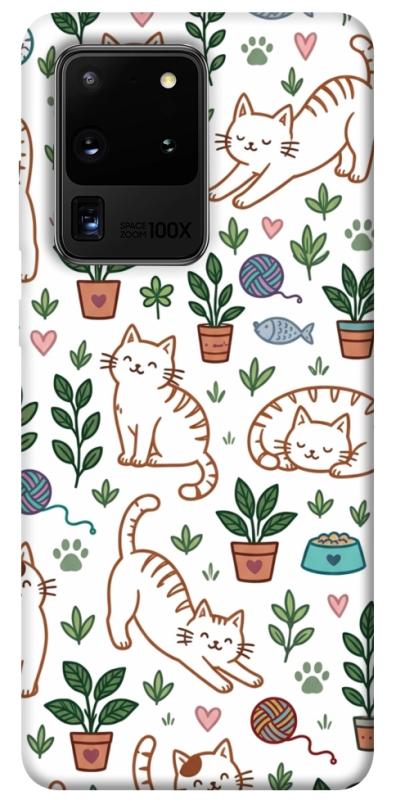 Чехол itsPrint Cats pattern для Samsung Galaxy S20 Ultra, паттерн, купить оптом с доставкой