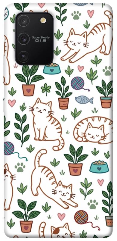Чехол itsPrint Cats pattern для Samsung Galaxy S10 Lite, паттерн, купить оптом с доставкой