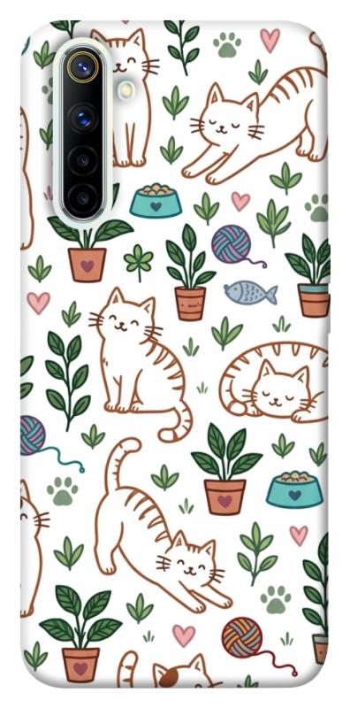 Чехол itsPrint Cats pattern для Realme 6, паттерн, купить оптом с доставкой