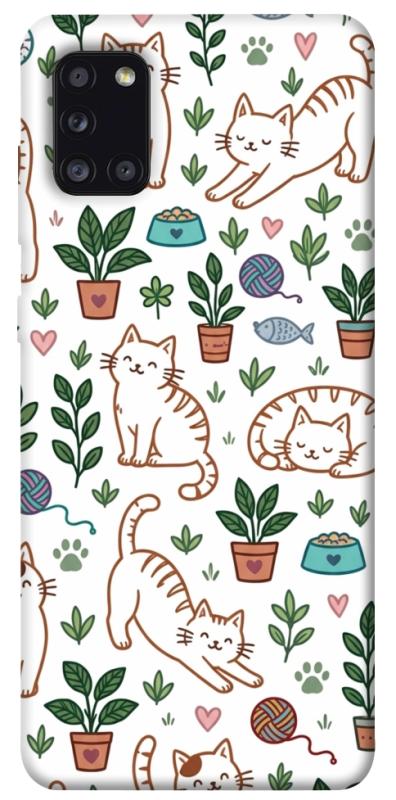 Чехол itsPrint Cats pattern для Samsung Galaxy A31, паттерн, купить оптом с доставкой