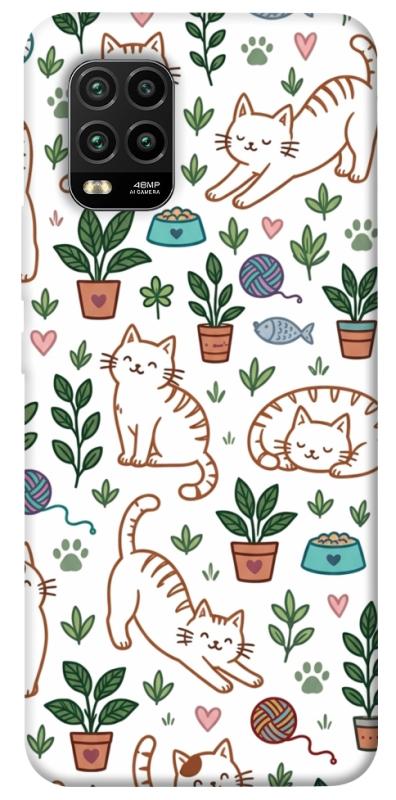 Чехол itsPrint Cats pattern для Xiaomi Mi 10 Lite, паттерн, купить оптом с доставкой