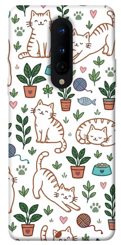 Чохол itsPrint Cats pattern для OnePlus 8, паттерн, купити оптом з доставкою