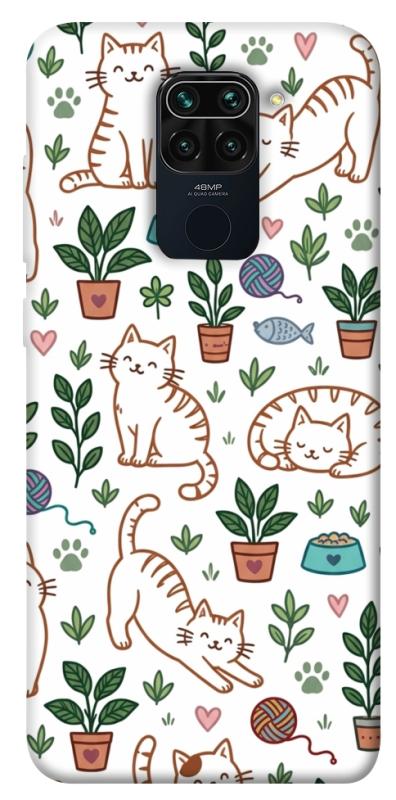Чехол itsPrint Cats pattern для Xiaomi Redmi Note 9 / Redmi 10X, паттерн, купить оптом с доставкой