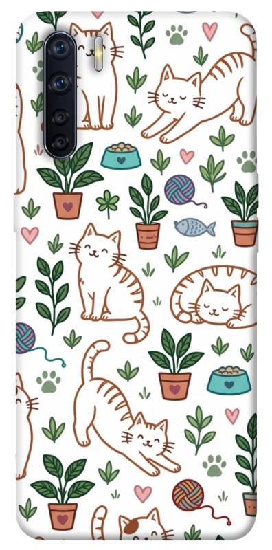 Чехол itsPrint Cats pattern для Oppo A91, паттерн, купить оптом с доставкой