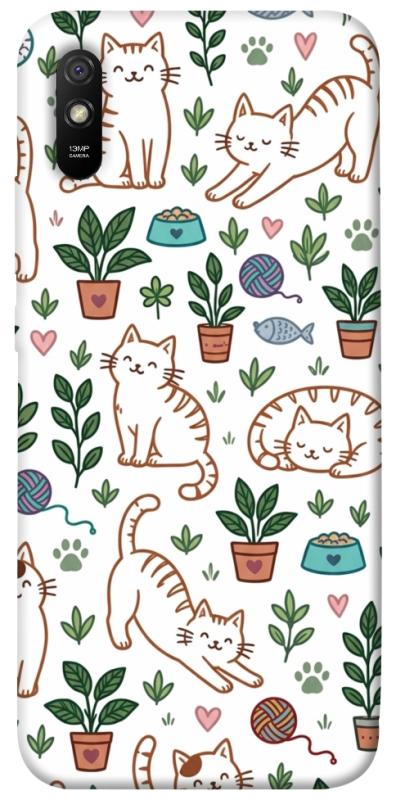 Чохол itsPrint Cats pattern для Xiaomi Redmi 9A, паттерн, купити оптом з доставкою