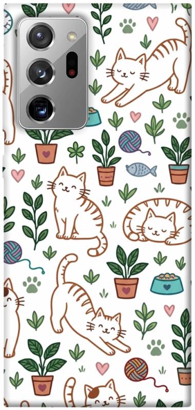 Чехол itsPrint Cats pattern для Samsung Galaxy Note 20 Ultra, паттерн, купить оптом с доставкой