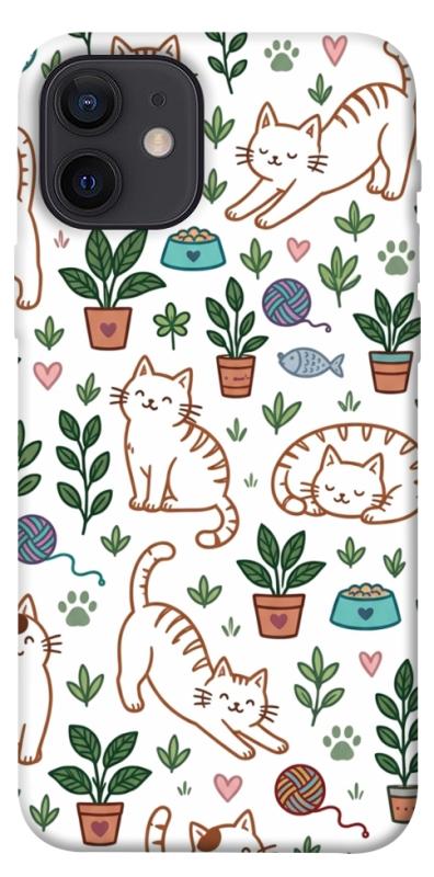 Чехол itsPrint Cats pattern для Apple iPhone 12 Pro (6.1"), паттерн, купить оптом с доставкой