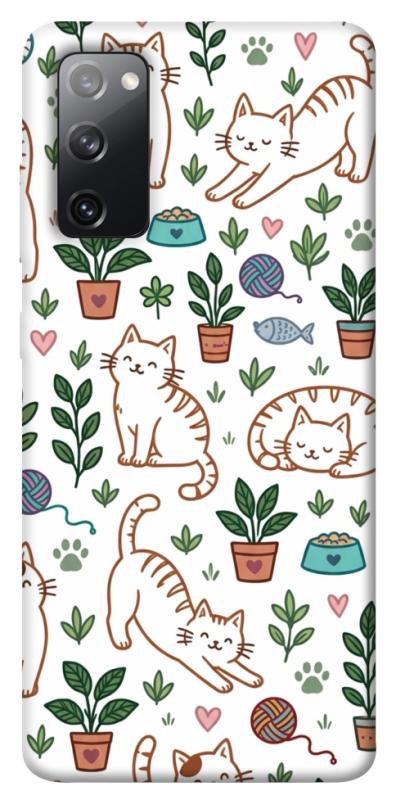 Чехол itsPrint Cats pattern для Samsung Galaxy S20 FE, паттерн, купить оптом с доставкой