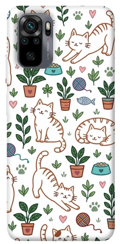 Чехол itsPrint Cats pattern для Xiaomi Redmi Note 10 / Note 10s, паттерн, купить оптом с доставкой