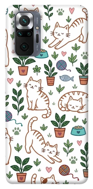 Чехол itsPrint Cats pattern для Xiaomi Redmi Note 10 Pro, паттерн, купить оптом с доставкой