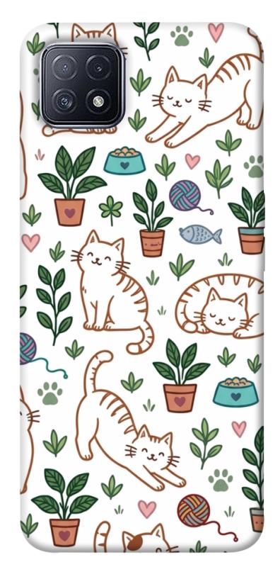 Чехол itsPrint Cats pattern для Oppo A73, паттерн, купить оптом с доставкой