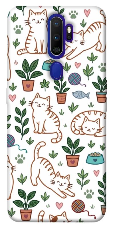 Чехол itsPrint Cats pattern для Oppo A5 (2020) / Oppo A9 (2020), паттерн, купить оптом с доставкой