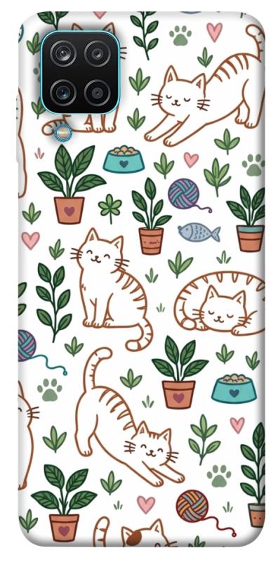 Чохол itsPrint Cats pattern для Samsung Galaxy A12, паттерн, купити оптом з доставкою