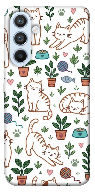Чохол itsPrint Cats pattern для Samsung Galaxy A54 5G, паттерн, купити оптом з доставкою
