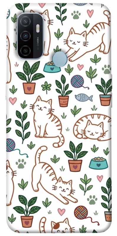Чехол itsPrint Cats pattern для Oppo A53 / A32 / A33, паттерн, купить оптом с доставкой