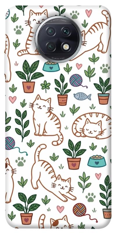 Чехол itsPrint Cats pattern для Xiaomi Redmi Note 9 5G / Note 9T, паттерн, купить оптом с доставкой