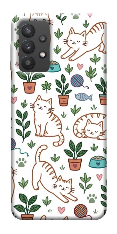 Чохол itsPrint Cats pattern для Samsung Galaxy A32 (A326B) 5G, паттерн, купити оптом з доставкою