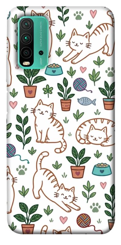 Чехол itsPrint Cats pattern для Xiaomi Redmi Note 9 4G / Redmi 9 Power / Redmi 9T, паттерн, купить оптом с доставкой