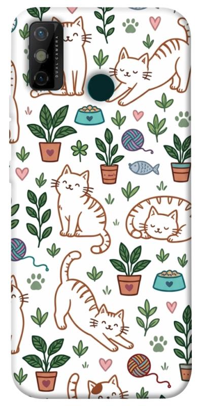 Чехол itsPrint Cats pattern для TECNO Spark 6 Go, паттерн, купить оптом с доставкой