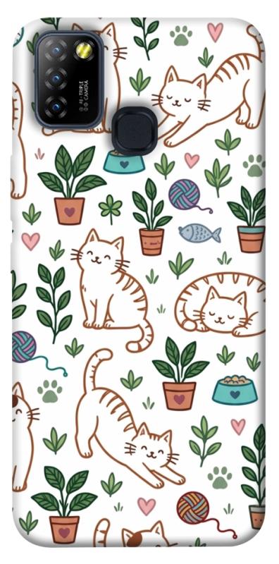 Чехол itsPrint Cats pattern для Infinix Hot 10 Lite, паттерн, купить оптом с доставкой