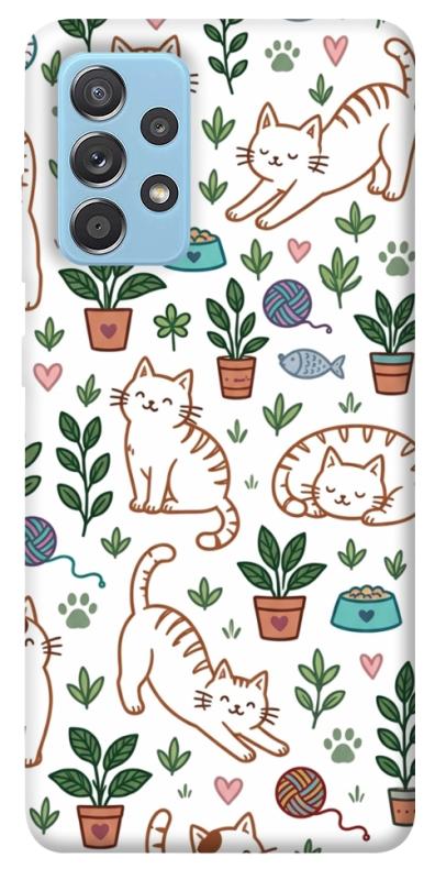 Чехол itsPrint Cats pattern для Samsung Galaxy A52 4G / A52 5G, паттерн, купить оптом с доставкой