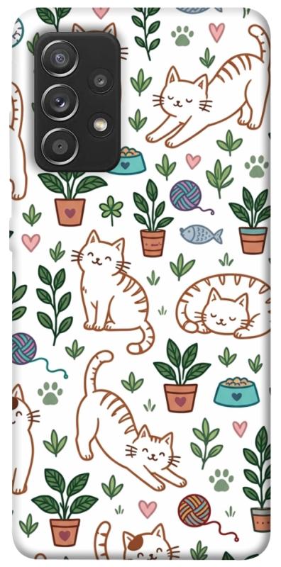 Чохол itsPrint Cats pattern для Samsung Galaxy A52 4G / A52 5G, паттерн, купити оптом з доставкою
