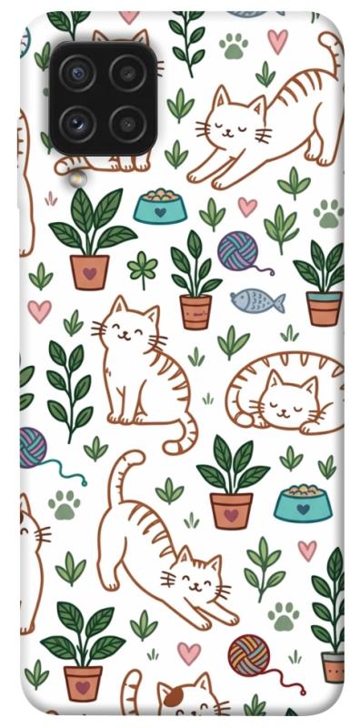Чехол itsPrint Cats pattern для Samsung Galaxy A22 4G, паттерн, купить оптом с доставкой