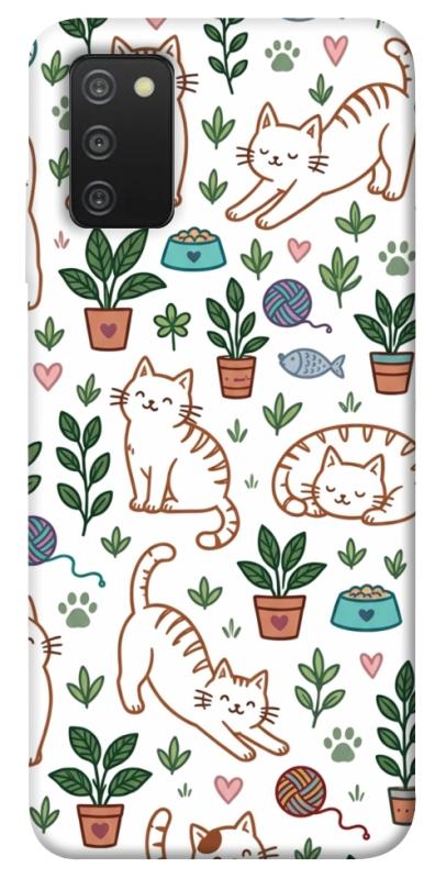 Чохол itsPrint Cats pattern для Samsung Galaxy A03s, паттерн, купити оптом з доставкою