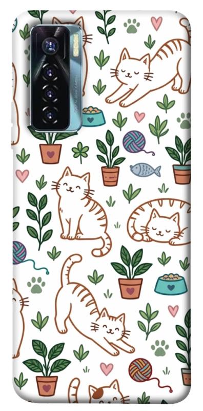 Чехол itsPrint Cats pattern для TECNO Camon 17 Pro, паттерн, купить оптом с доставкой
