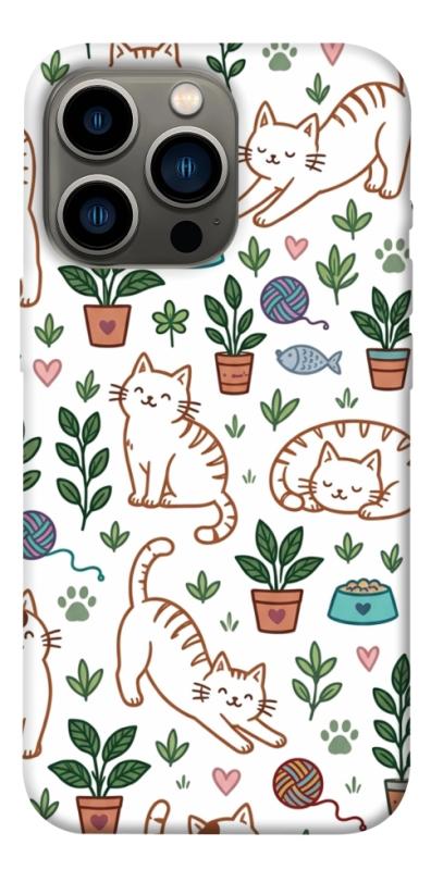 Чехол itsPrint Cats pattern для Apple iPhone 13 Pro (6.1"), паттерн, купить оптом с доставкой