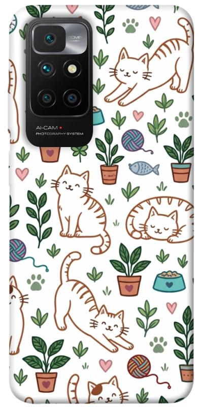 Чехол itsPrint Cats pattern для Xiaomi Redmi 10, паттерн, купить оптом с доставкой